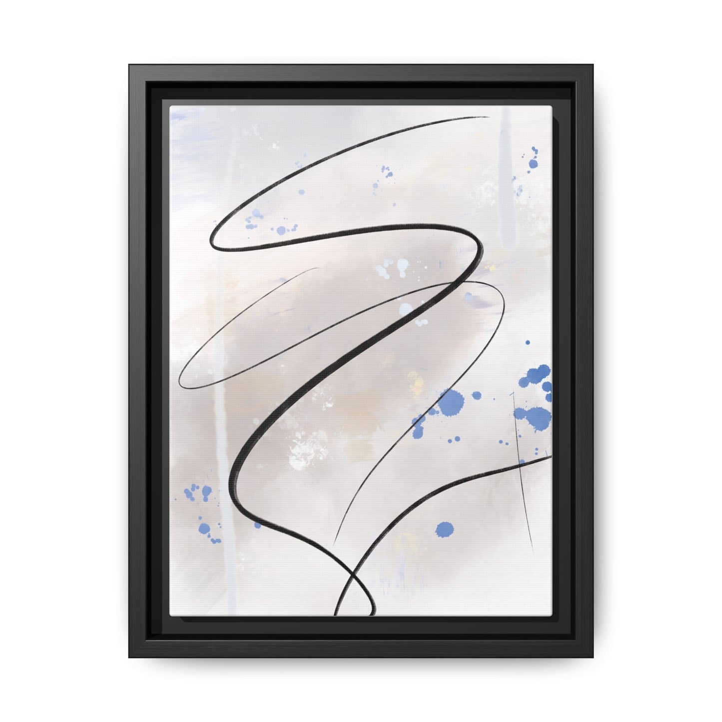 Framed Abstract Canvas Art - Modern Multi-Color Wall Decor