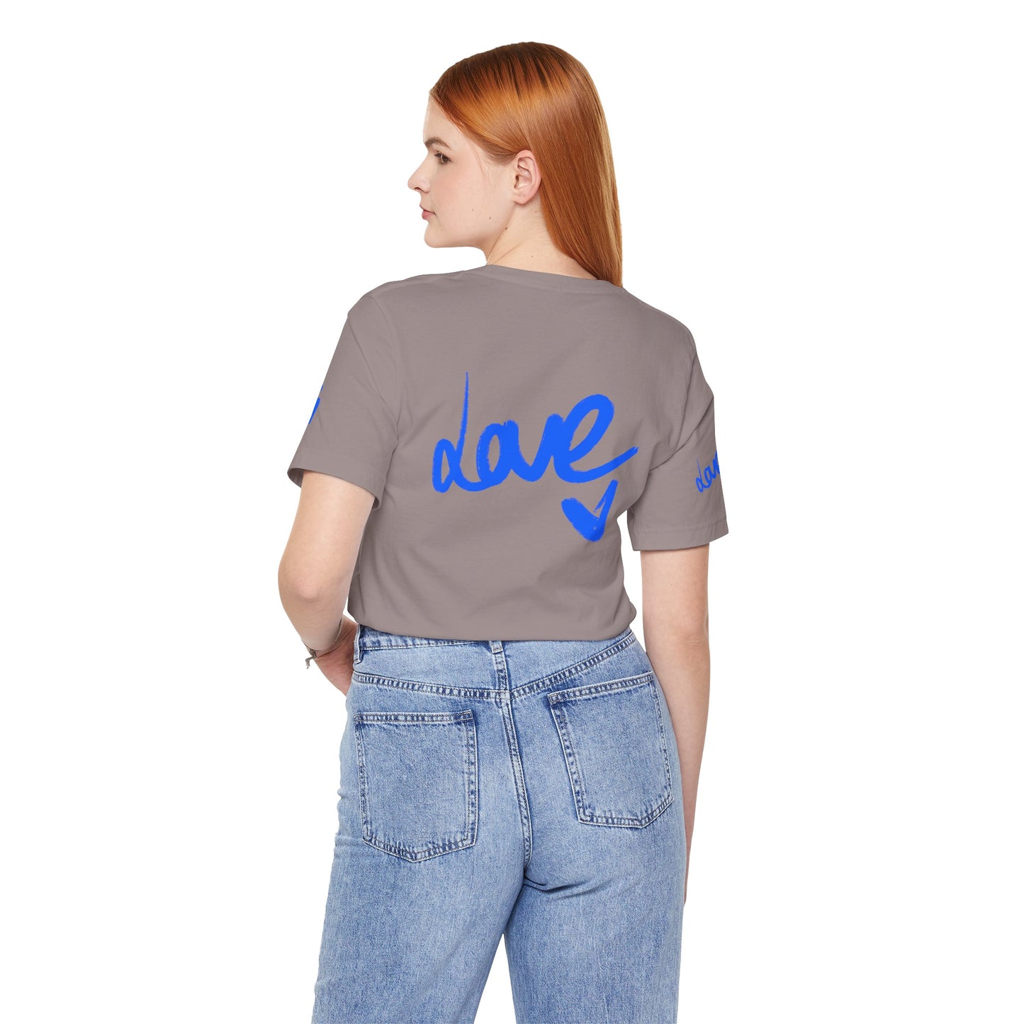 Casual Unisex Tee - Stylish 'dave' Graphic Short Sleeve Shirt