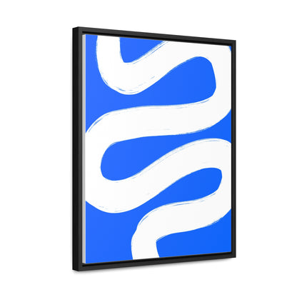 Blue white poster