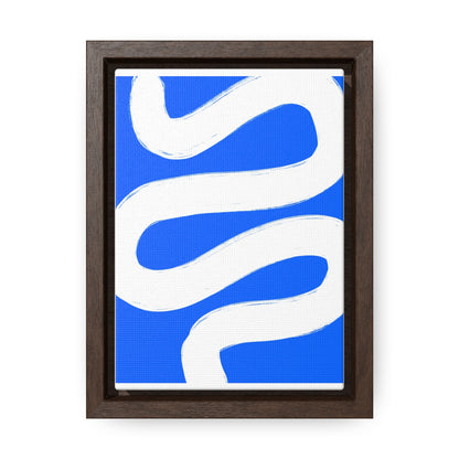 Blue white poster