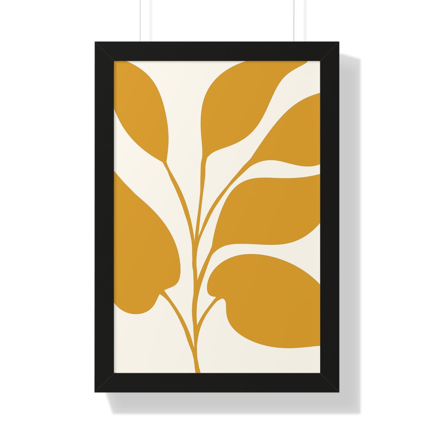 Modern Abstract Botanical Framed Vertical Poster
