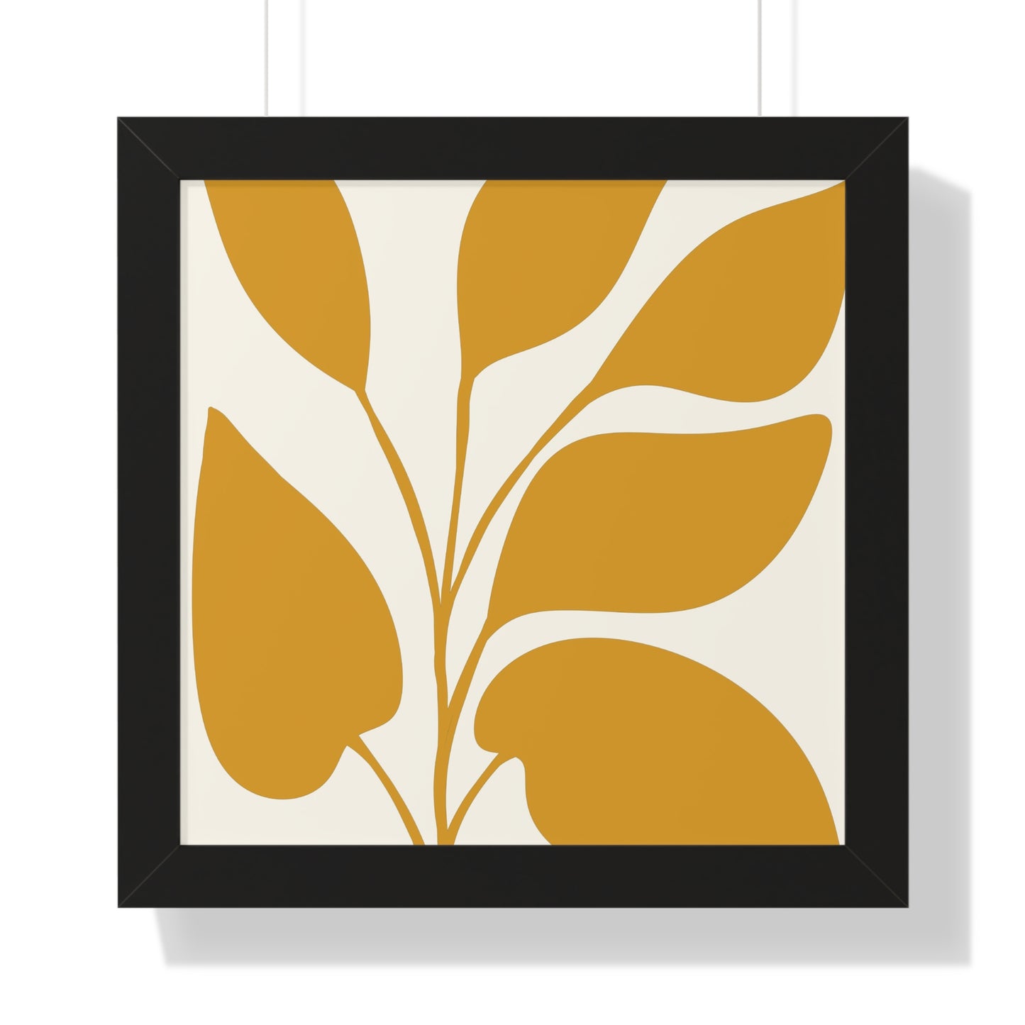 Modern Abstract Botanical Framed Vertical Poster