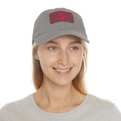 Funny Dad Hat with Leather Patch | 'I'm Too Hot' Style