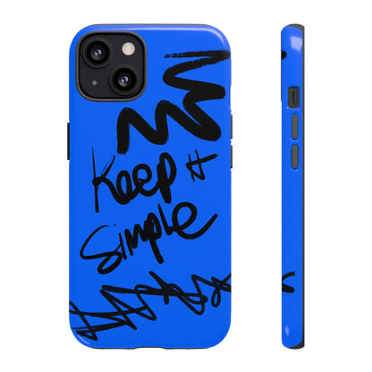 Stylish Phone Case - Keep It Simple Blue Design