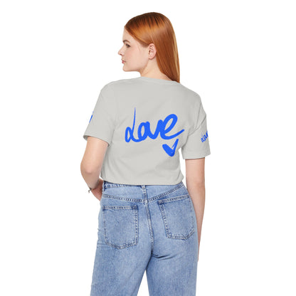 Casual Unisex Tee - Stylish 'dave' Graphic Short Sleeve Shirt