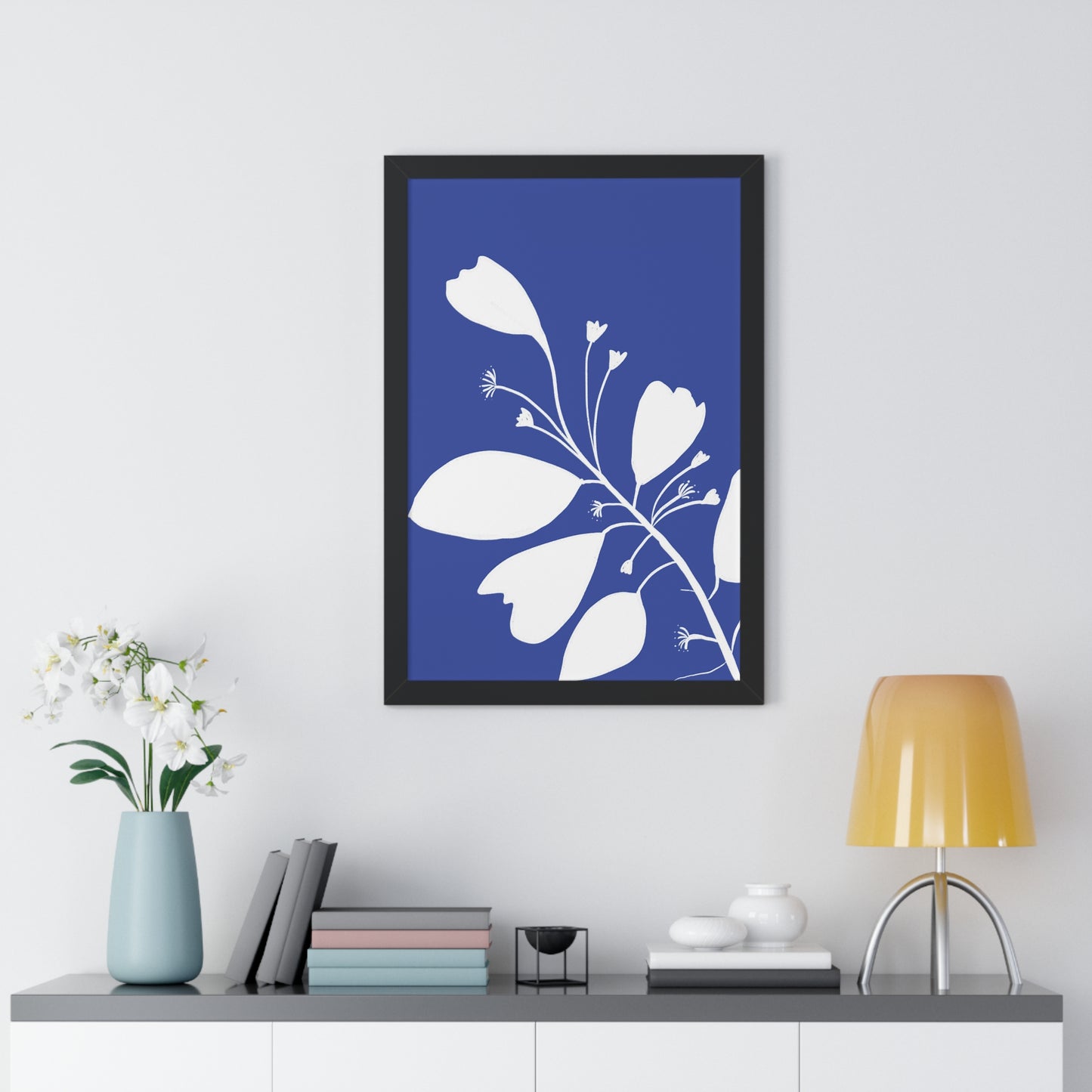 Floral Framed Vertical Poster