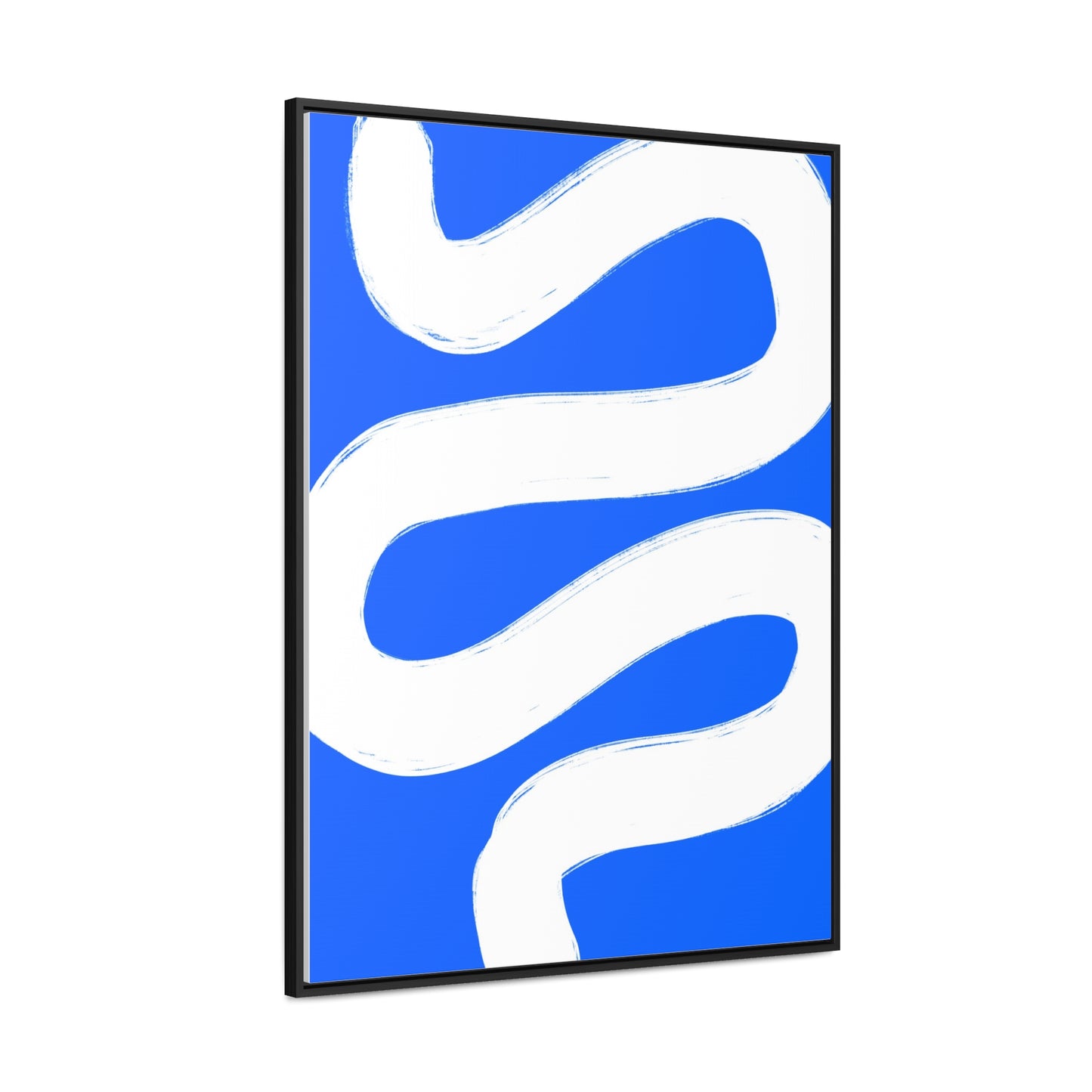 Blue white poster
