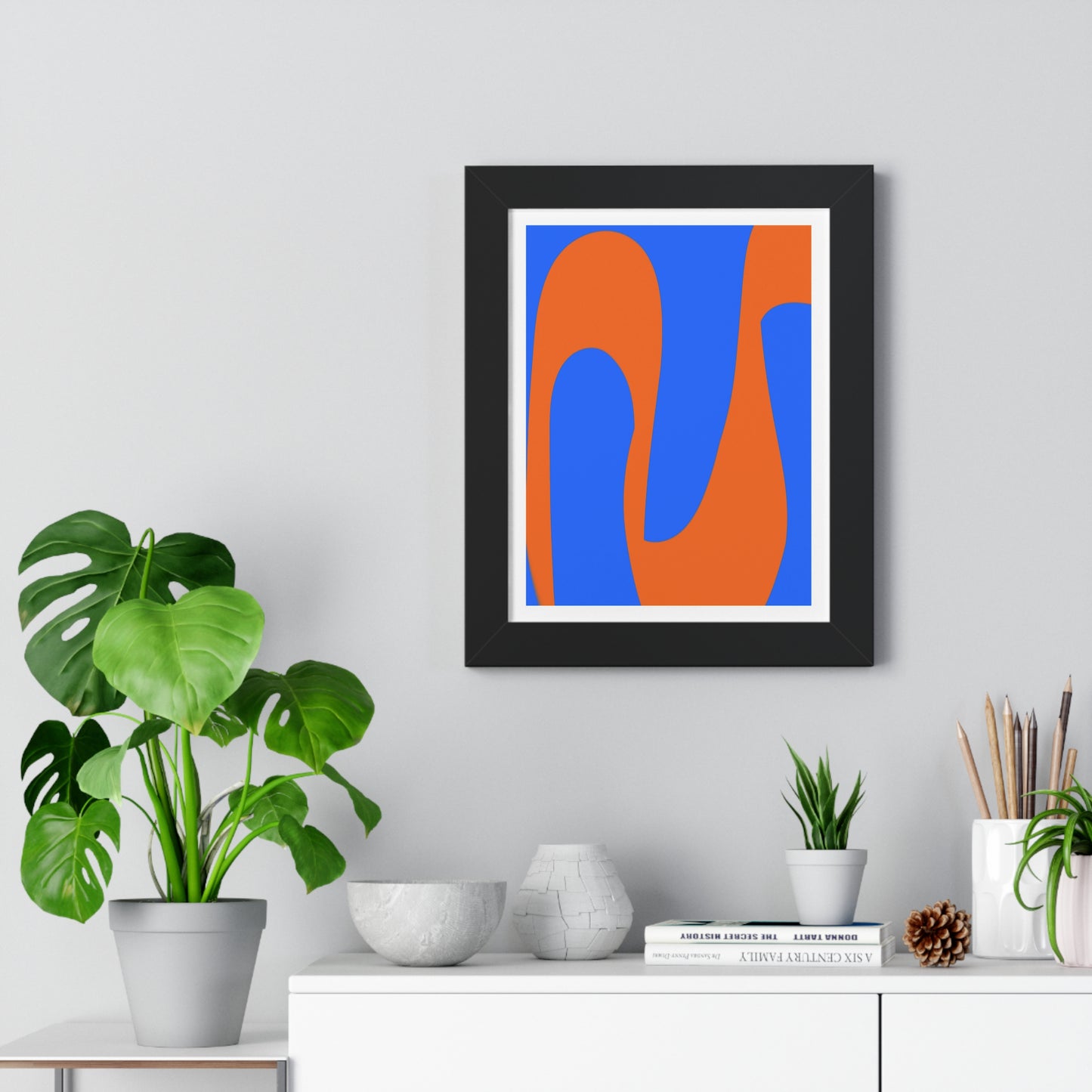 Blue and orange Poster
