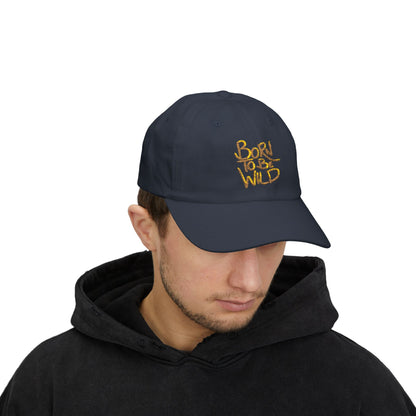 Born to Be Wild Classic Dad Cap - Trendy White Baseball Hat for Adventure Lovers