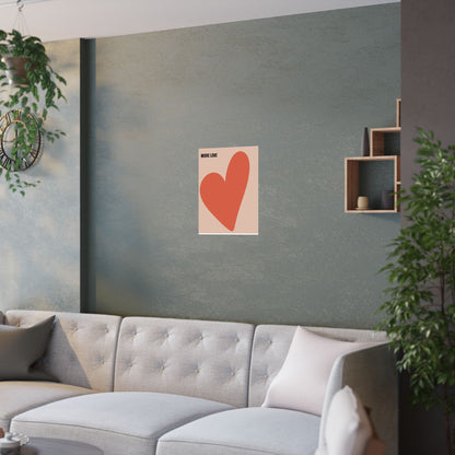 Heart More Love Satin Poster