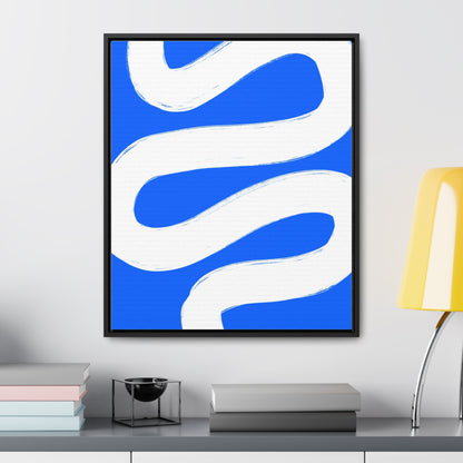 Blue white poster