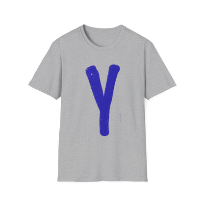 Unisex Softstyle T-Shirt - Blue 'Y' & 'NOT?'
