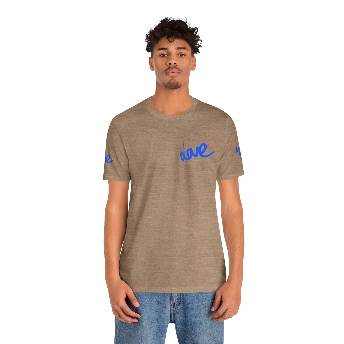 Casual Unisex Tee - Stylish 'dave' Graphic Short Sleeve Shirt