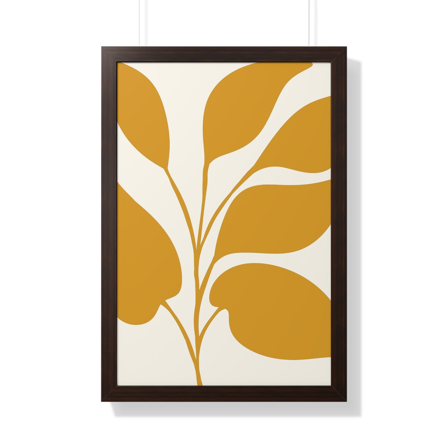 Modern Abstract Botanical Framed Vertical Poster