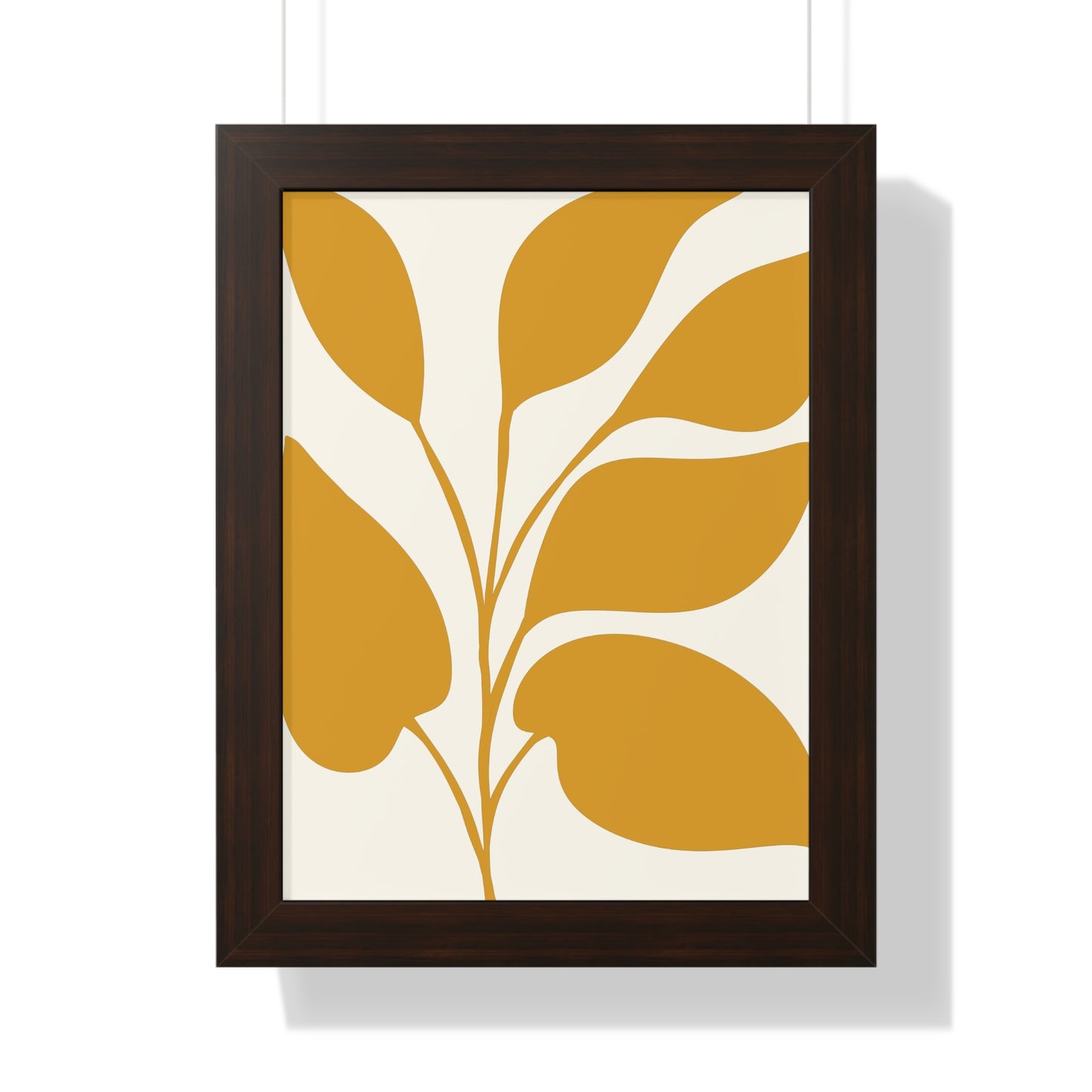 Modern Abstract Botanical Framed Vertical Poster
