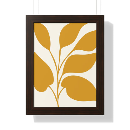 Modern Abstract Botanical Framed Vertical Poster