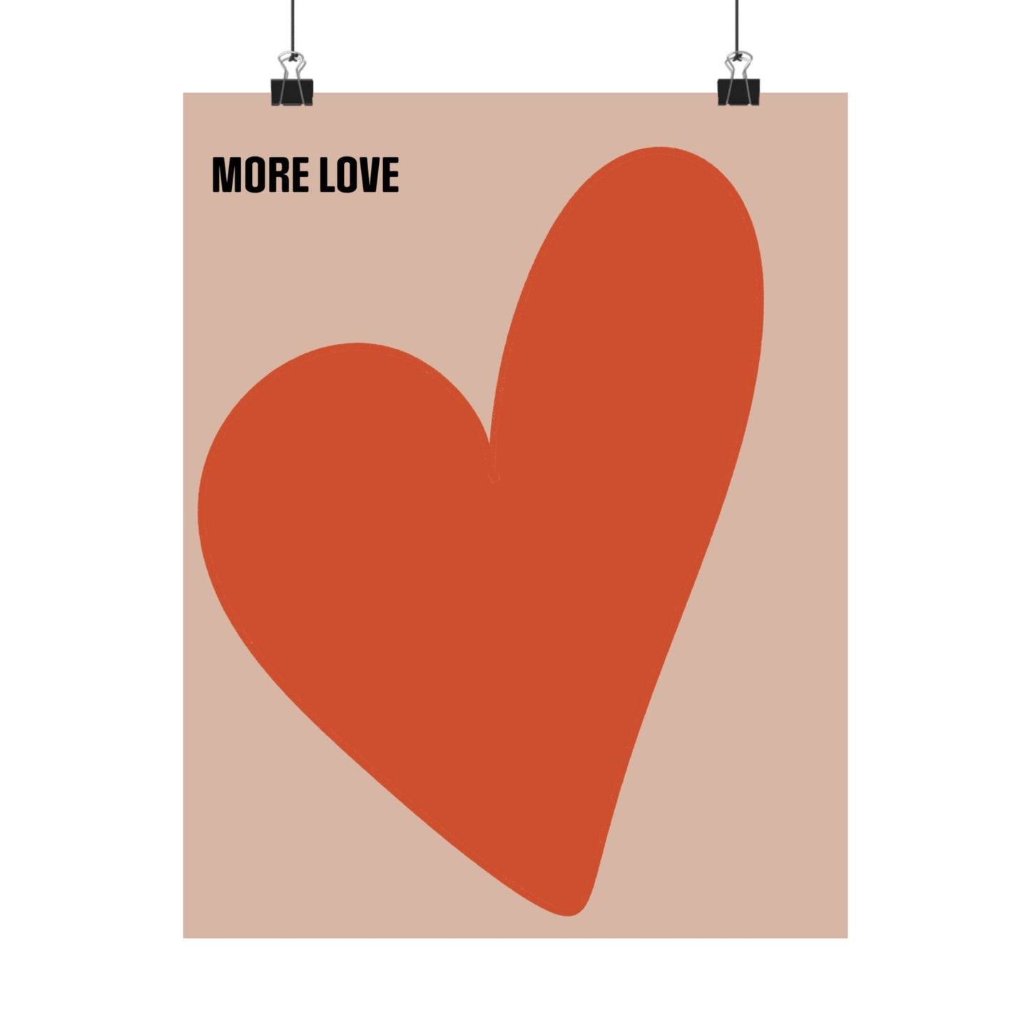 Heart More Love Satin Poster