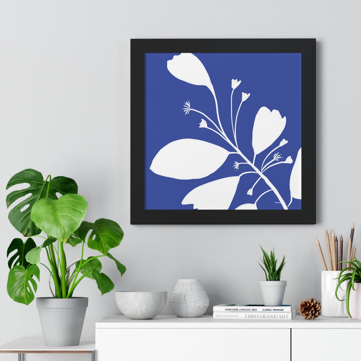 Floral Framed Vertical Poster