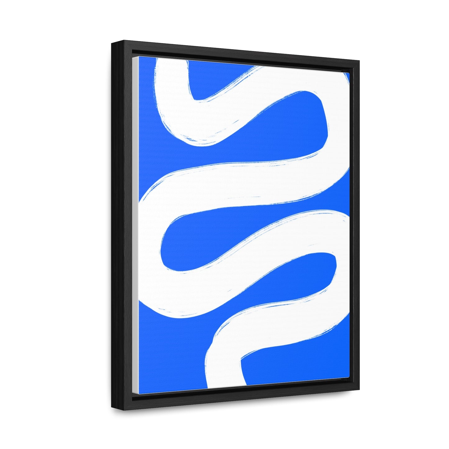Blue white poster
