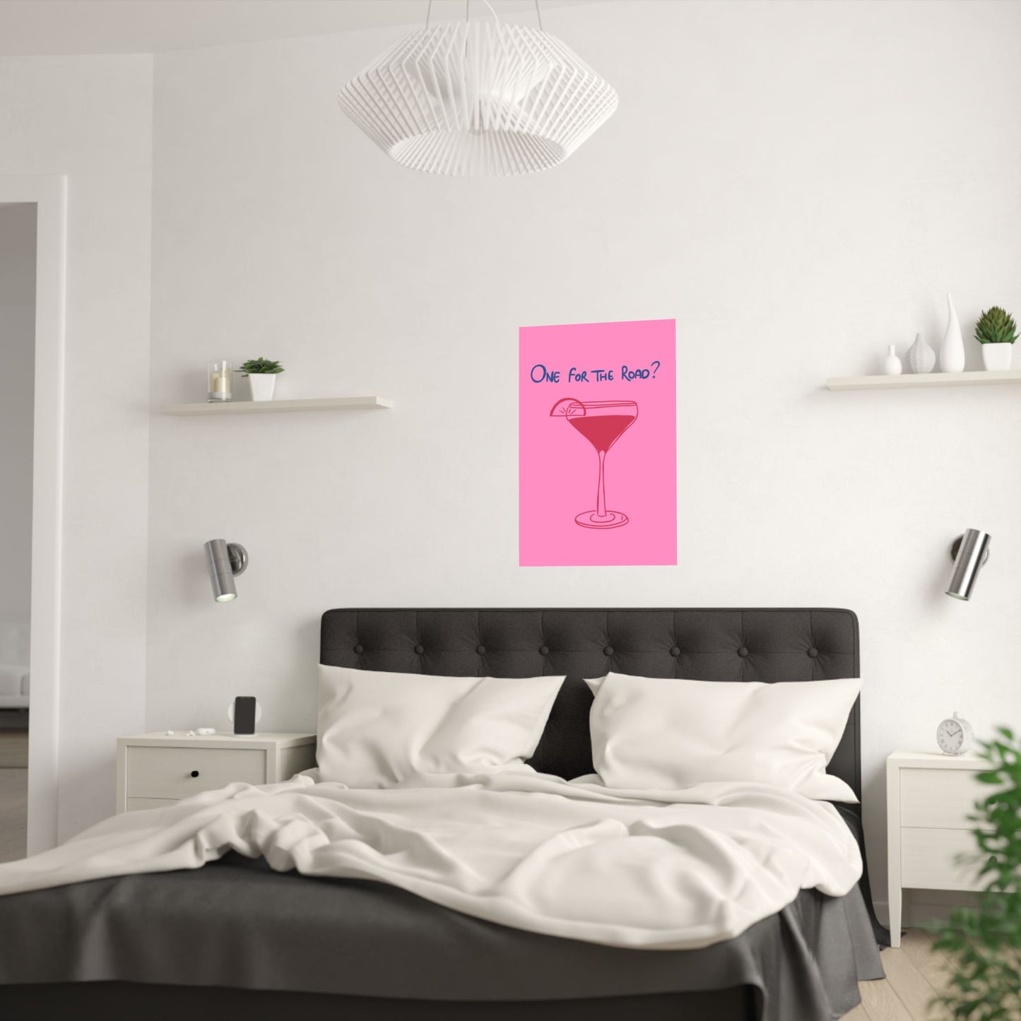 One for the Road? Satin Poster - Fun Wall Art for Cocktail Lovers