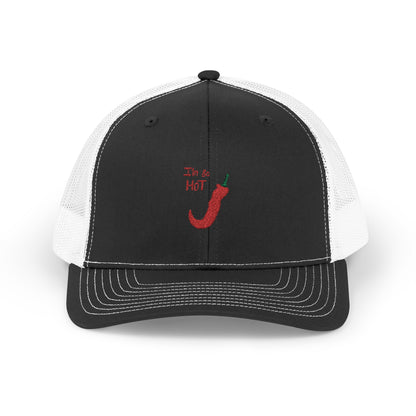 I'm So Hot Embroidered Snapback Trucker Cap