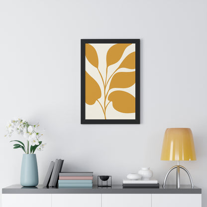 Modern Abstract Botanical Framed Vertical Poster