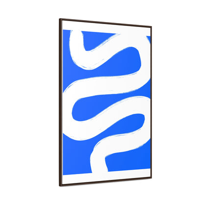 Blue white poster