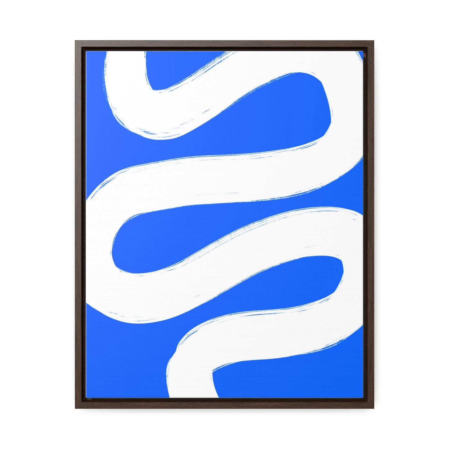Blue white poster