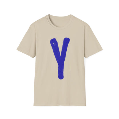 Unisex Softstyle T-Shirt - Blue 'Y' & 'NOT?'