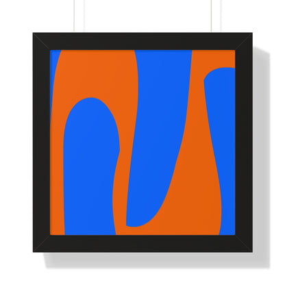 Blue and orange Poster