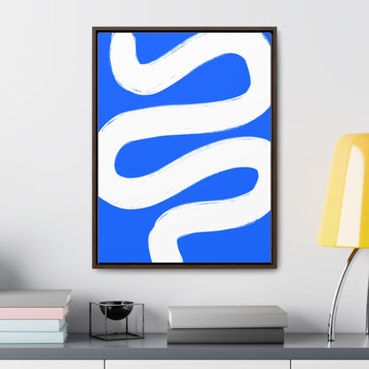 Blue white poster