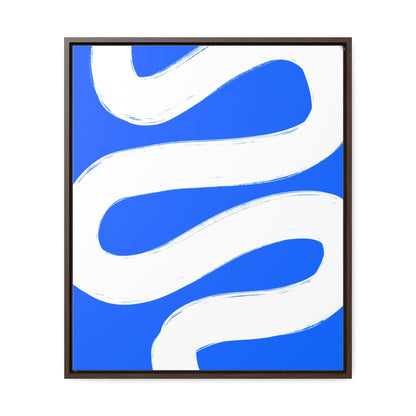 Blue white poster