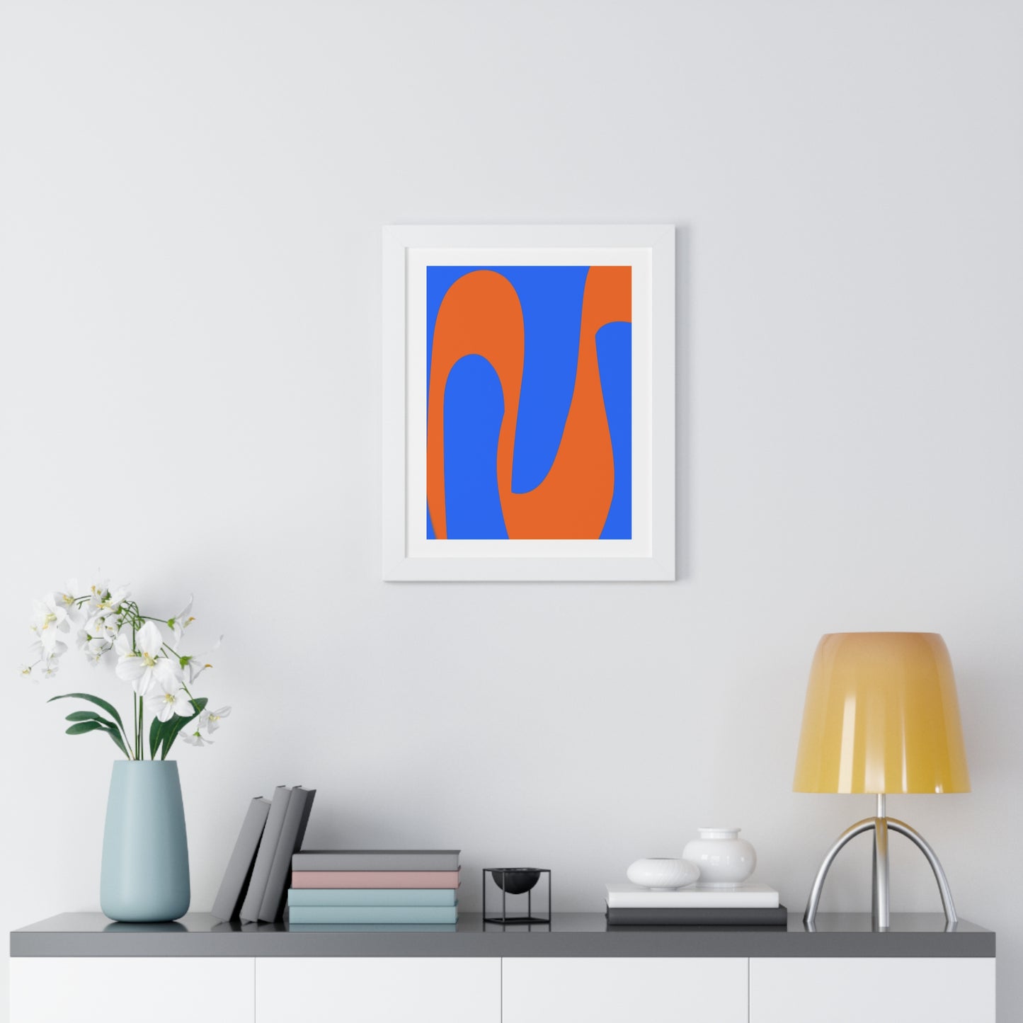 Blue and orange Poster