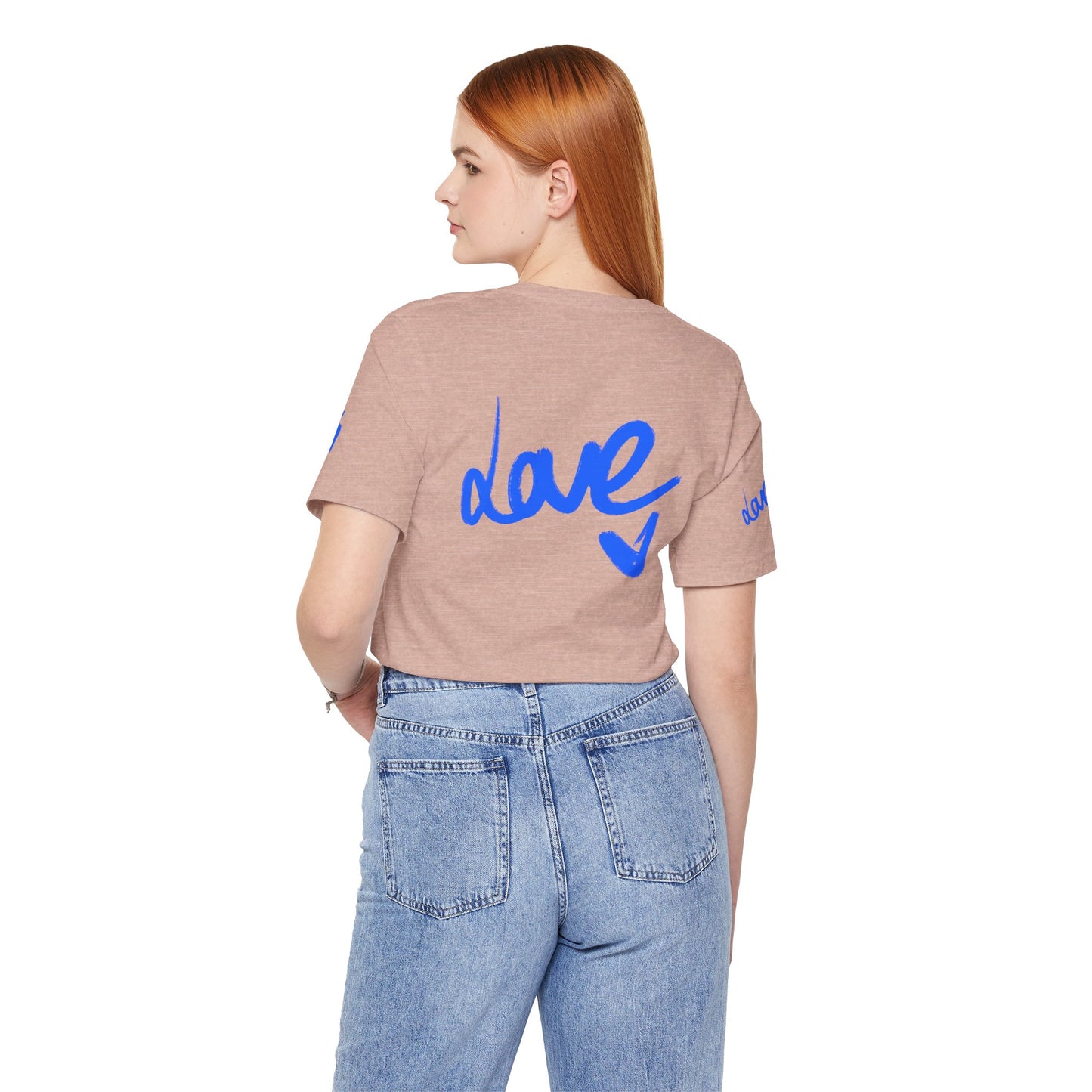 Casual Unisex Tee - Stylish 'dave' Graphic Short Sleeve Shirt
