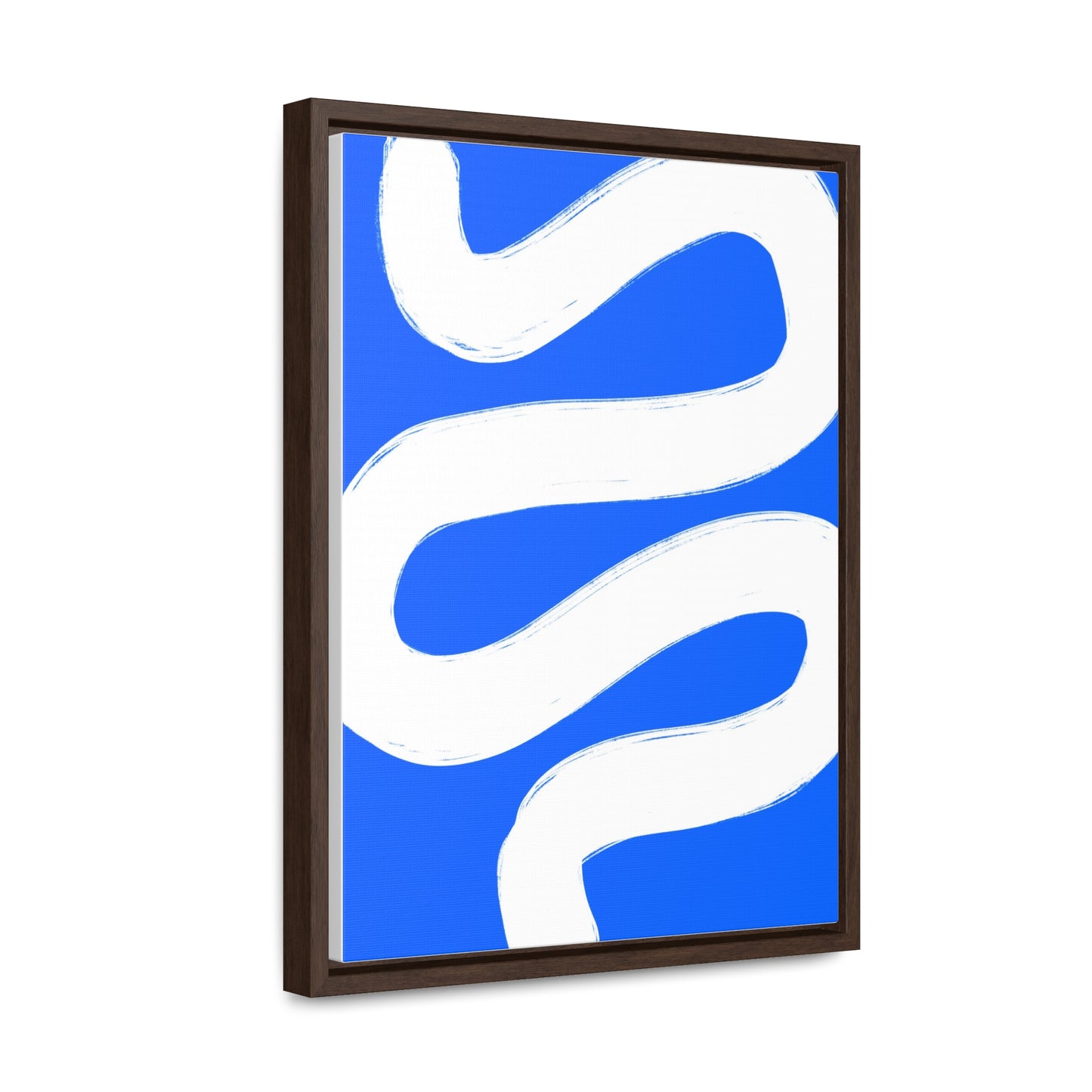 Blue white poster