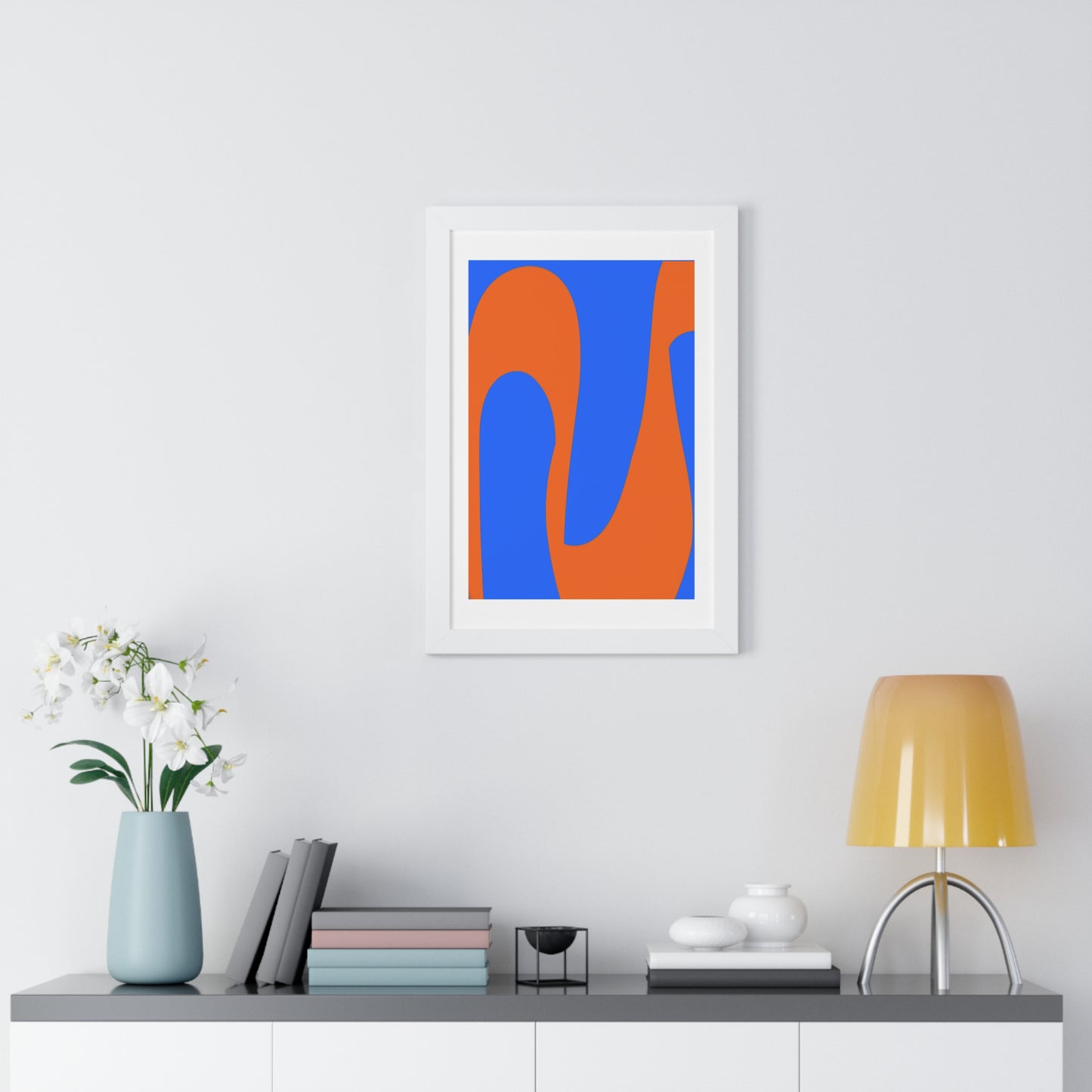 Blue and orange Poster
