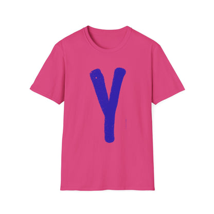 Unisex Softstyle T-Shirt - Blue 'Y' & 'NOT?'