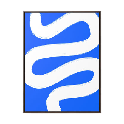 Blue white poster