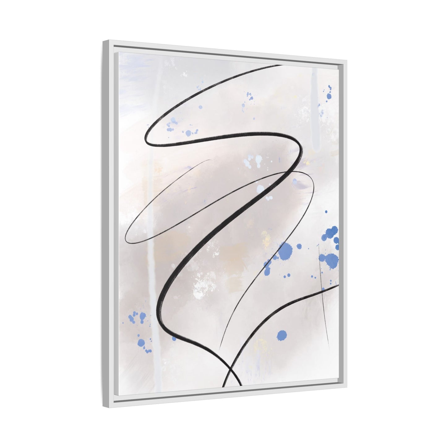 Framed Abstract Canvas Art - Modern Multi-Color Wall Decor