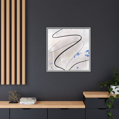 Framed Abstract Canvas Art - Modern Multi-Color Wall Decor