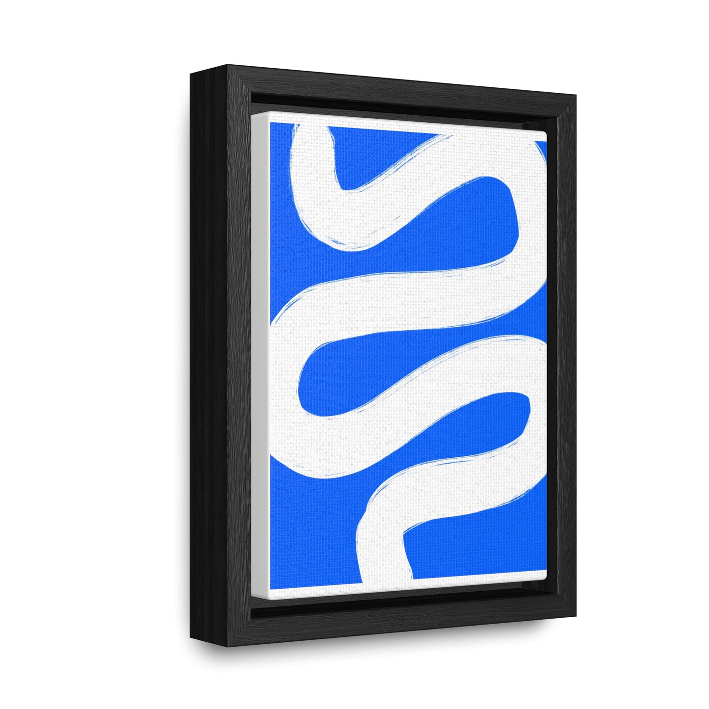 Blue white poster