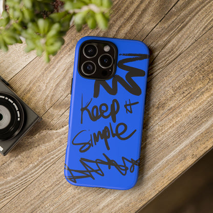 Stylish Phone Case - Keep It Simple Blue Design