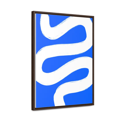 Blue white poster