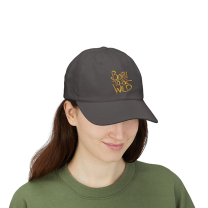 Born to Be Wild Classic Dad Cap - Trendy White Baseball Hat for Adventure Lovers