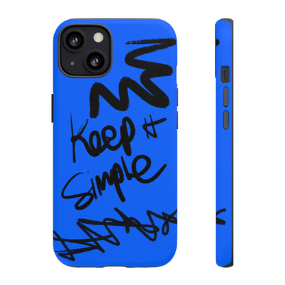 Stylish Phone Case - Keep It Simple Blue Design