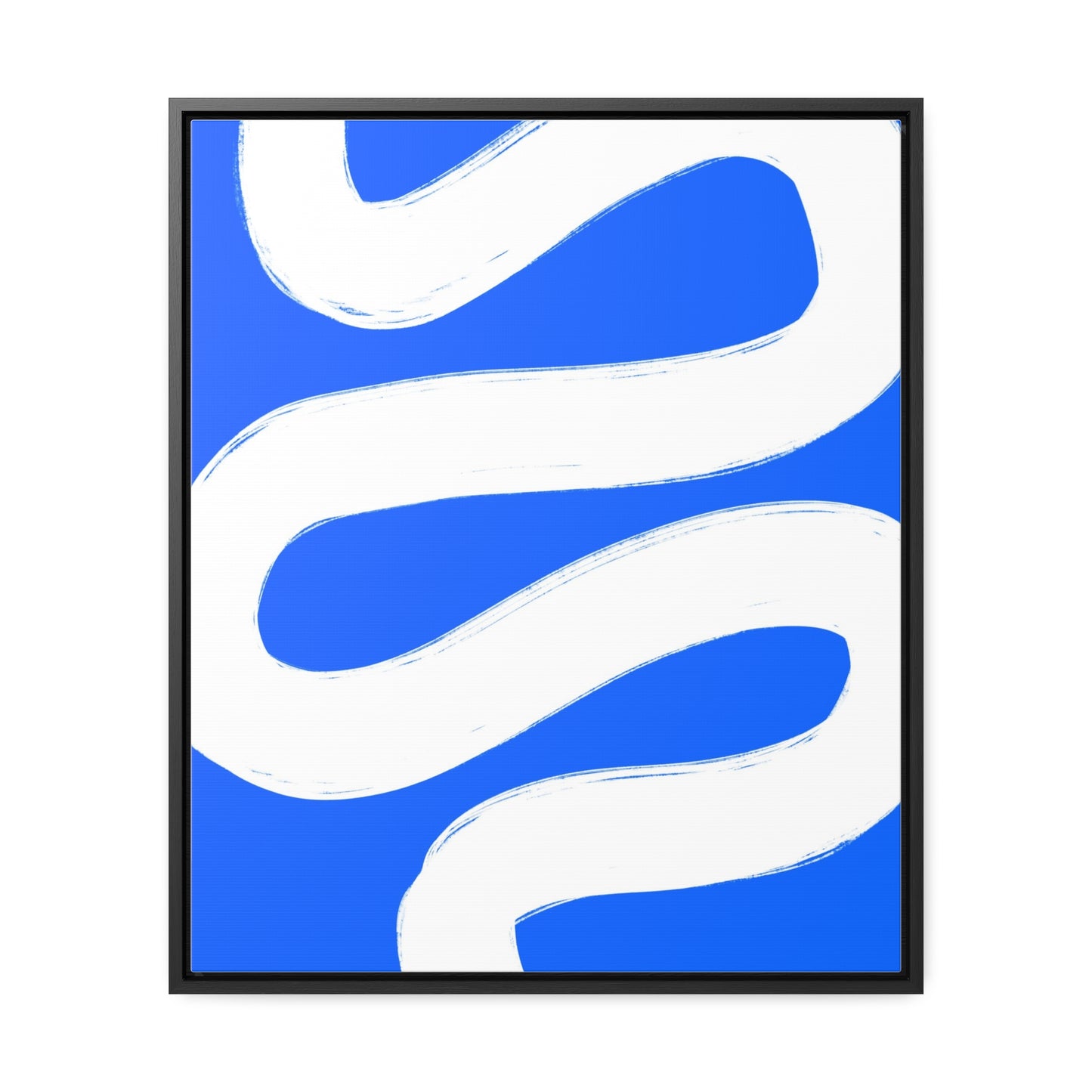 Blue white poster