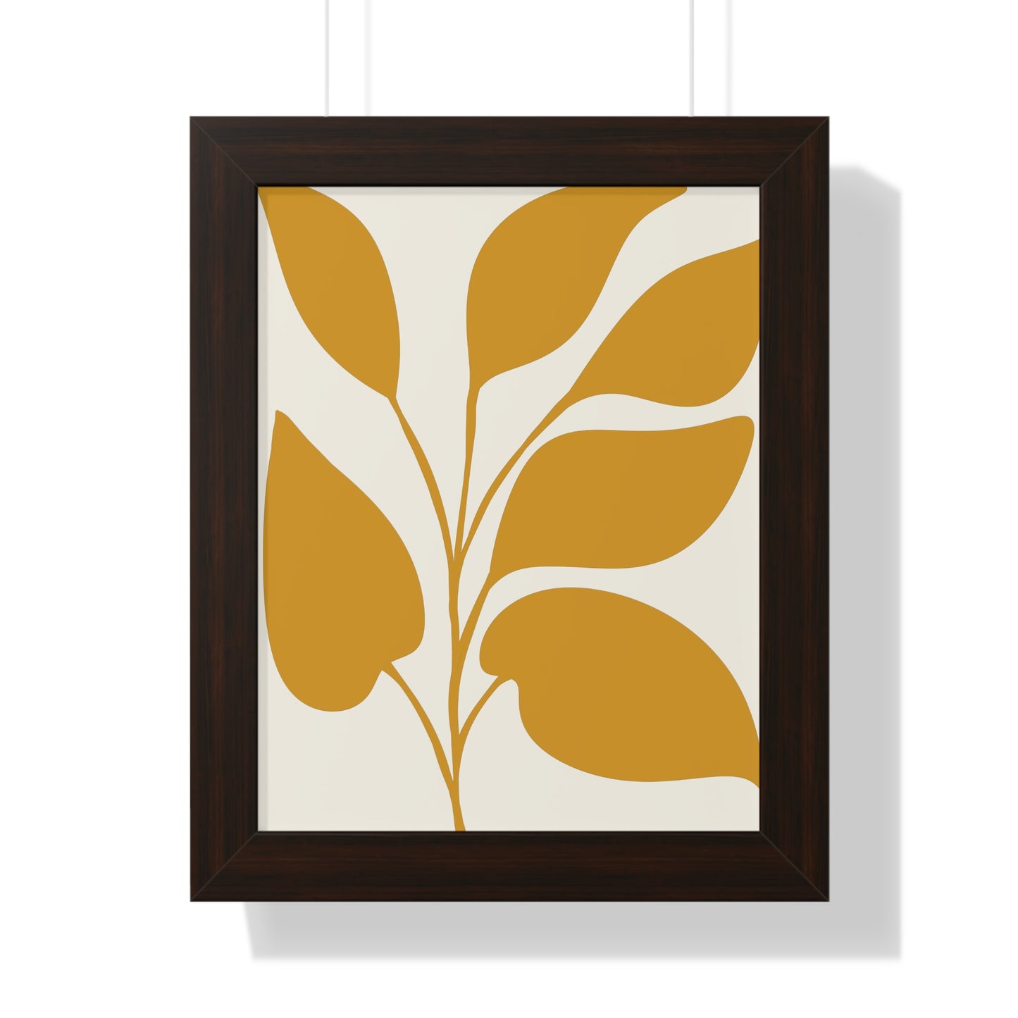 Modern Abstract Botanical Framed Vertical Poster