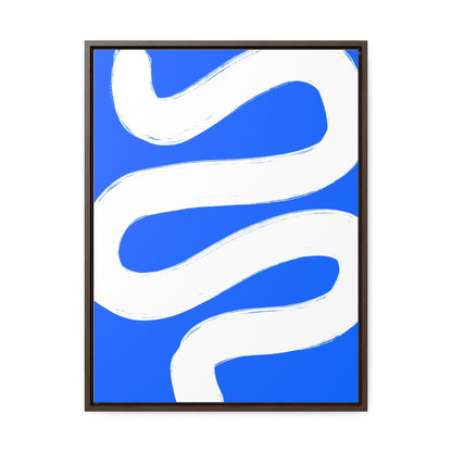 Blue white poster