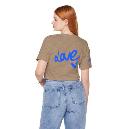 Casual Unisex Tee - Stylish 'dave' Graphic Short Sleeve Shirt