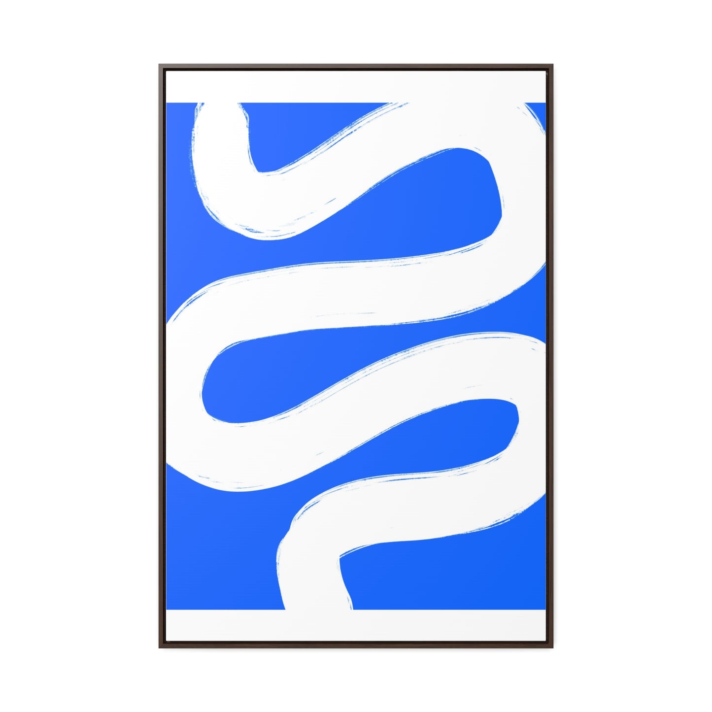 Blue white poster